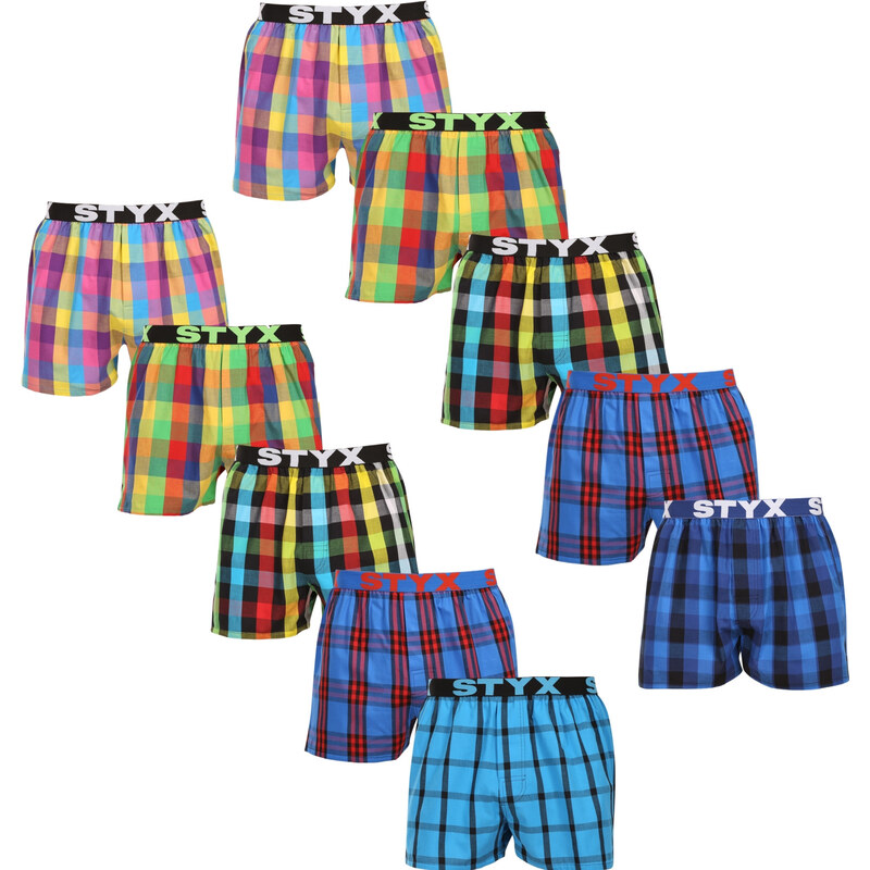 10PACK pánske trenky Styx športová guma viacfarebné (10B0106) 66909180