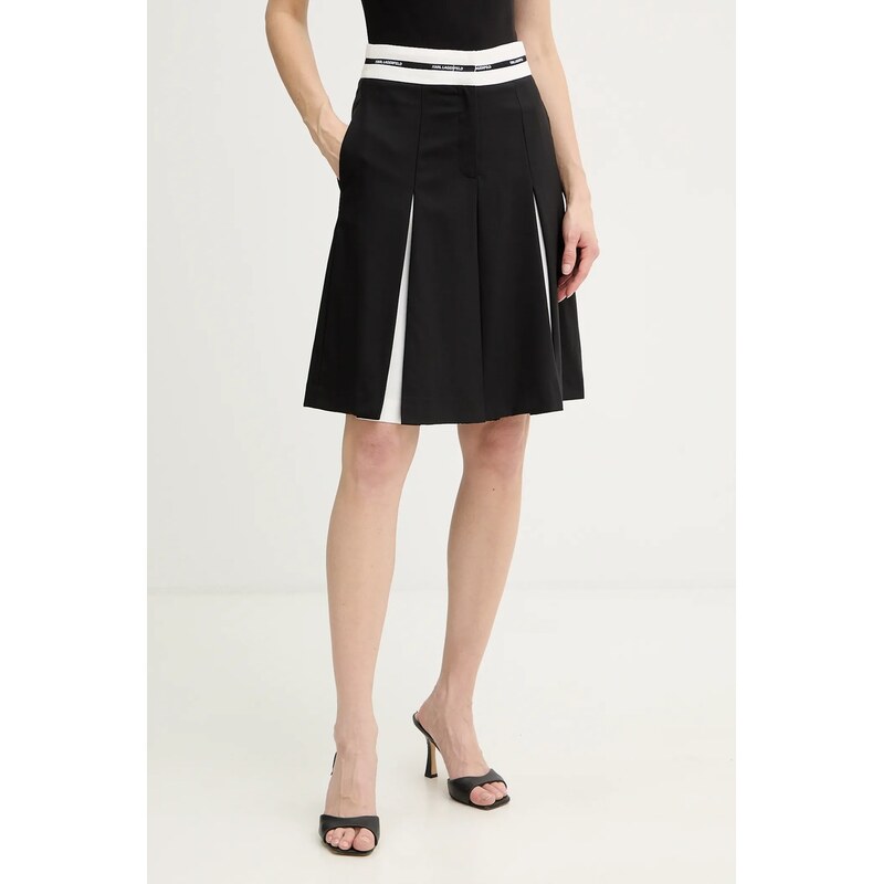 Sukňa s prímesou vlny Karl Lagerfeld 66916128