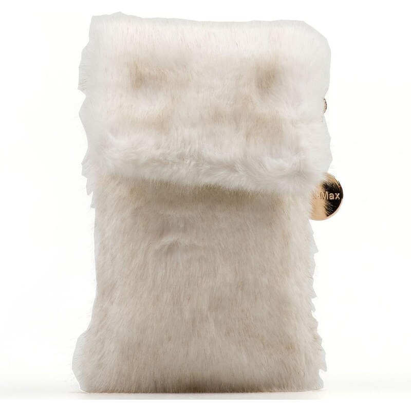 Mini kabelka na telefón Alex Max s kožušinou béžová 66910127