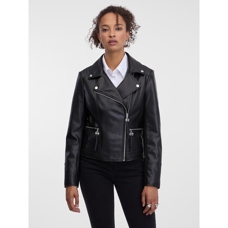 Čierna dámska koženková bunda ORSAY 66910183