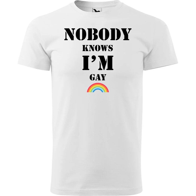 Sablio Tričko s potlačou Nobody knows I am gay 65110655