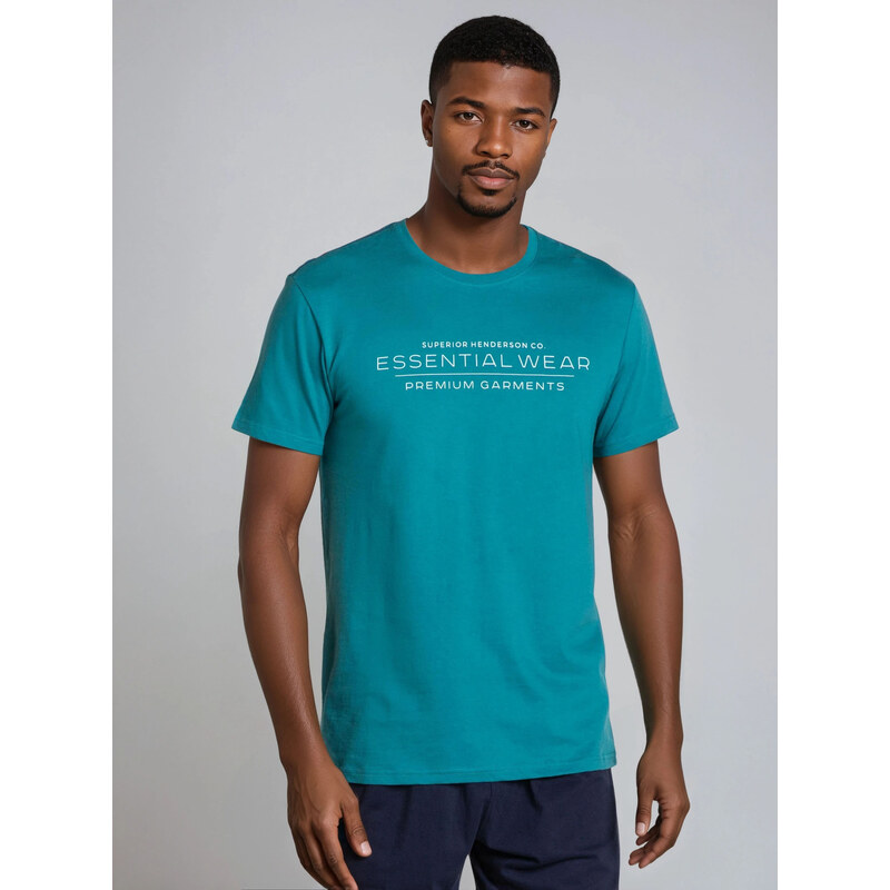 Pyžamo Deal 38880-77X Zelená a tmavo modrá - Henderson 34811268