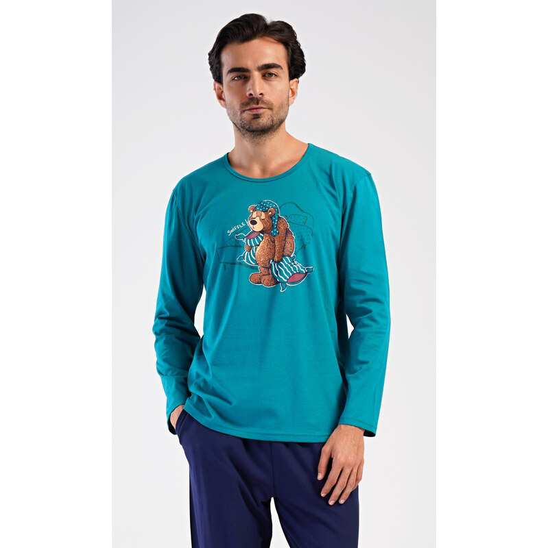 Vienetta MAN Pánske dlhé pyžamo Bear Sleepwalker 67261407