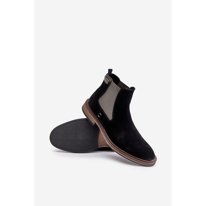 Pánske členkové topánky Chelsea OO174154 Black - Big Star 66910907