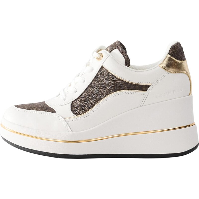 MICHAEL Michael Kors Členkové tenisky EMMY hnedá / zlatá / biela 66916280