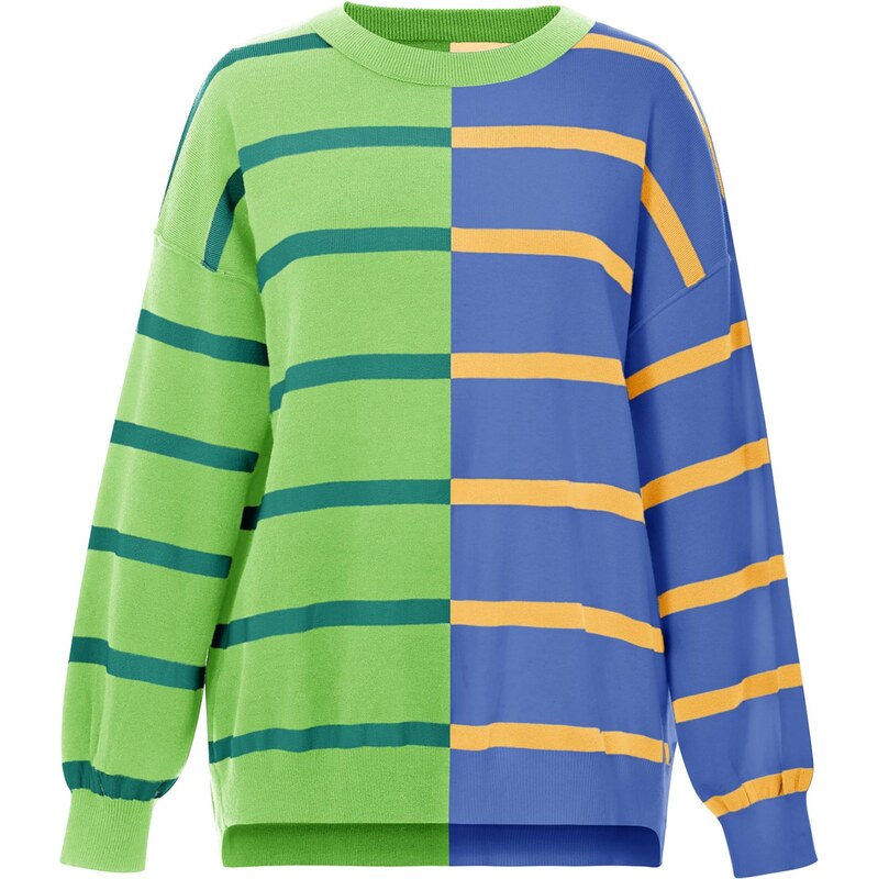 Imily Bela Mikina modrá / citrónová / zelená / tmavozelená 66916362