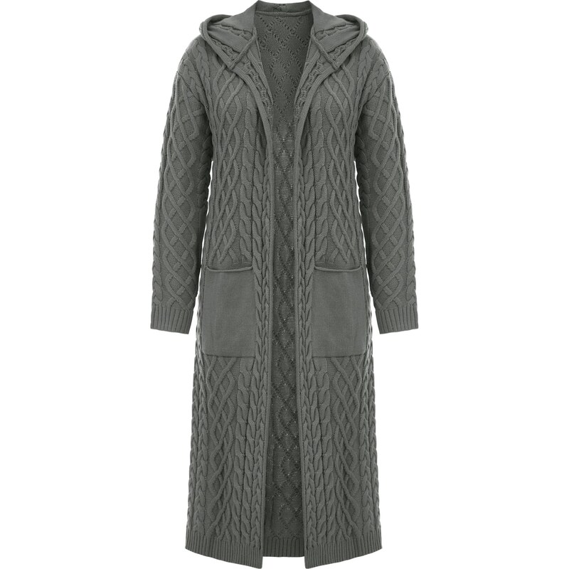 Imily Bela Pletený kabát kamenná 66916349