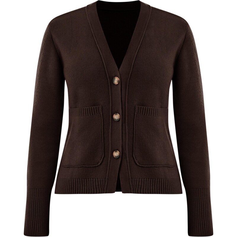 Imily Bela Kardigán tmavohnedá 66916369