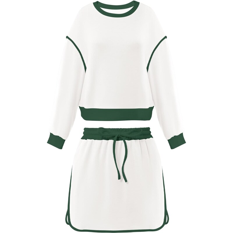 Imily Bela Tepláková súprava jedľová / biela 66916420