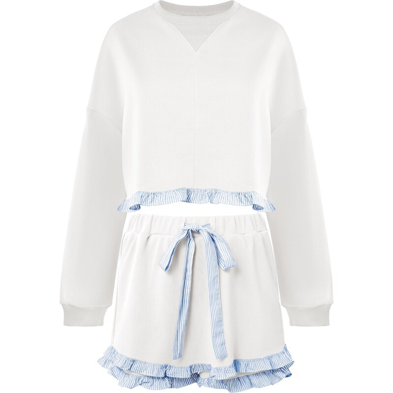 Imily Bela Nohavicový kostým svetlomodrá / biela 66916426