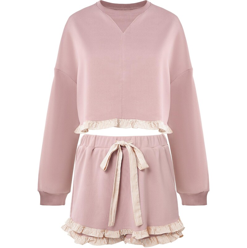 Imily Bela Nohavicový kostým staroružová / biela 66916441