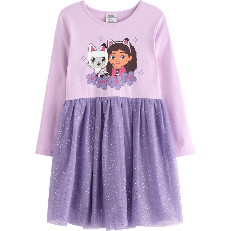 Lindex Šaty Gabbys Dollhouse tmavohnedá / orgovánová / svetlofialová / 66916625