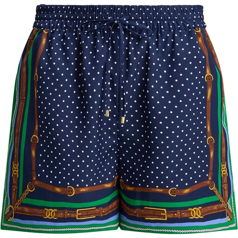 Lauren Ralph Lauren Nohavice námornícka modrá / hnedá / limetová / 66916626