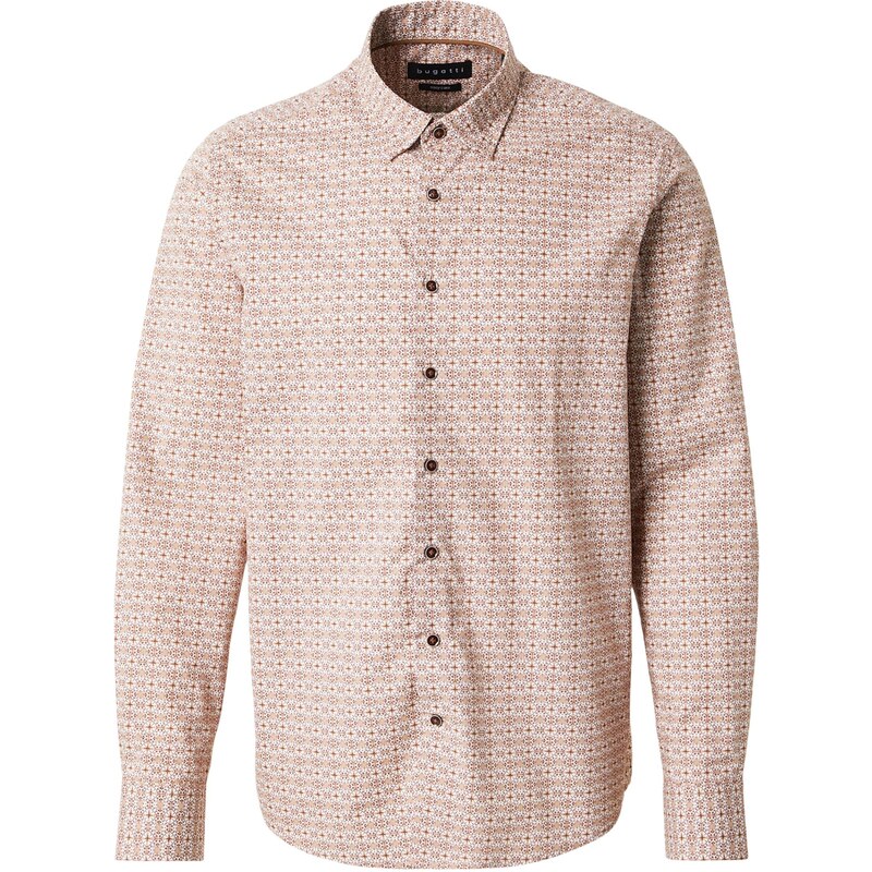 bugatti Košeľa béžová / koňaková / biela 66916731