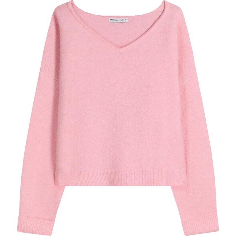 Bershka Sveter svetloružová 66916510