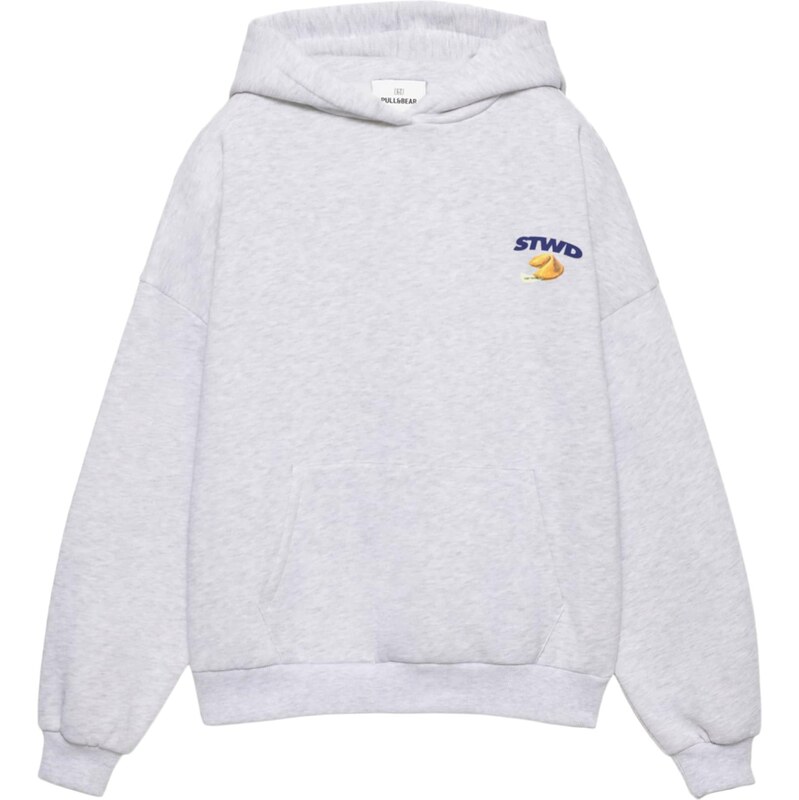 Pull&Bear Mikina STWD GALLETA tmavomodrá / karí / striebornosivá / 66916595