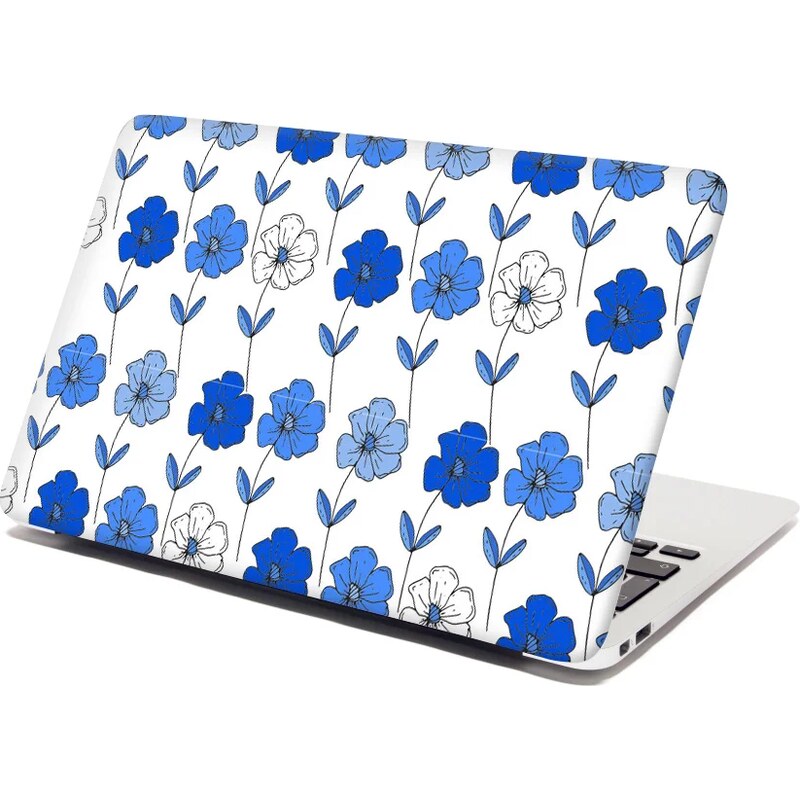Sablio Samolepka na notebook Modré kvetiny 65099766