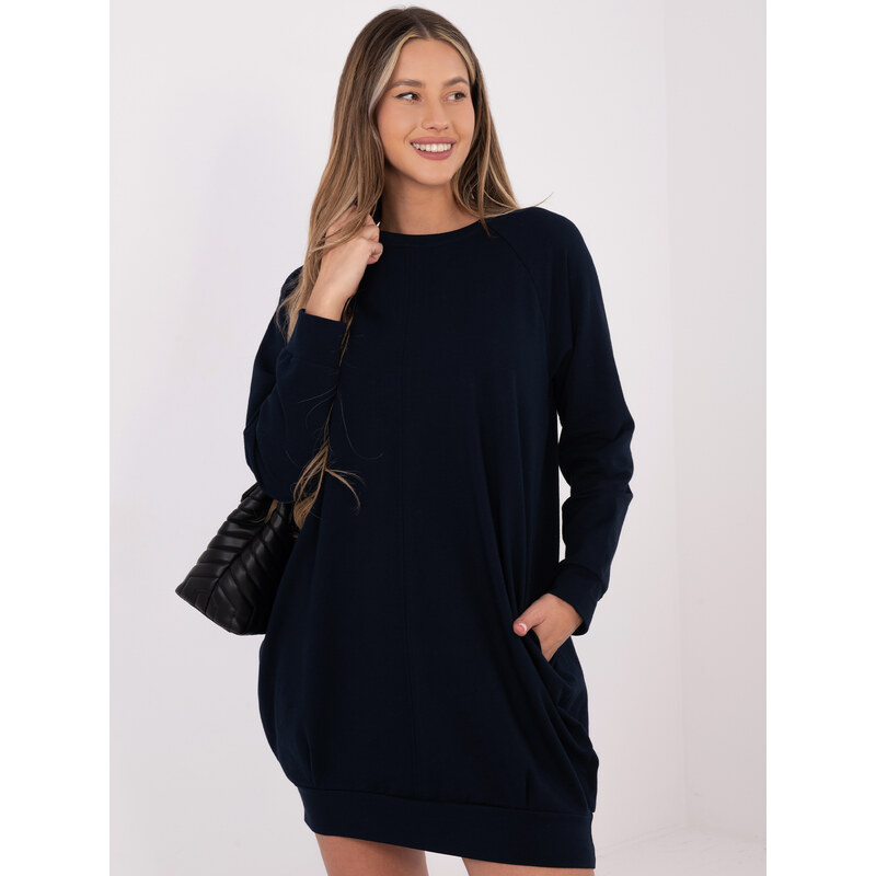 BASIC Feel Good Tmavomodré mikinové šaty 66914693