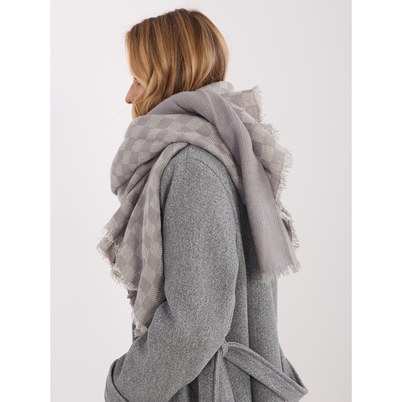 Factory Price Šedý šál s károvaným vzorom 66914713