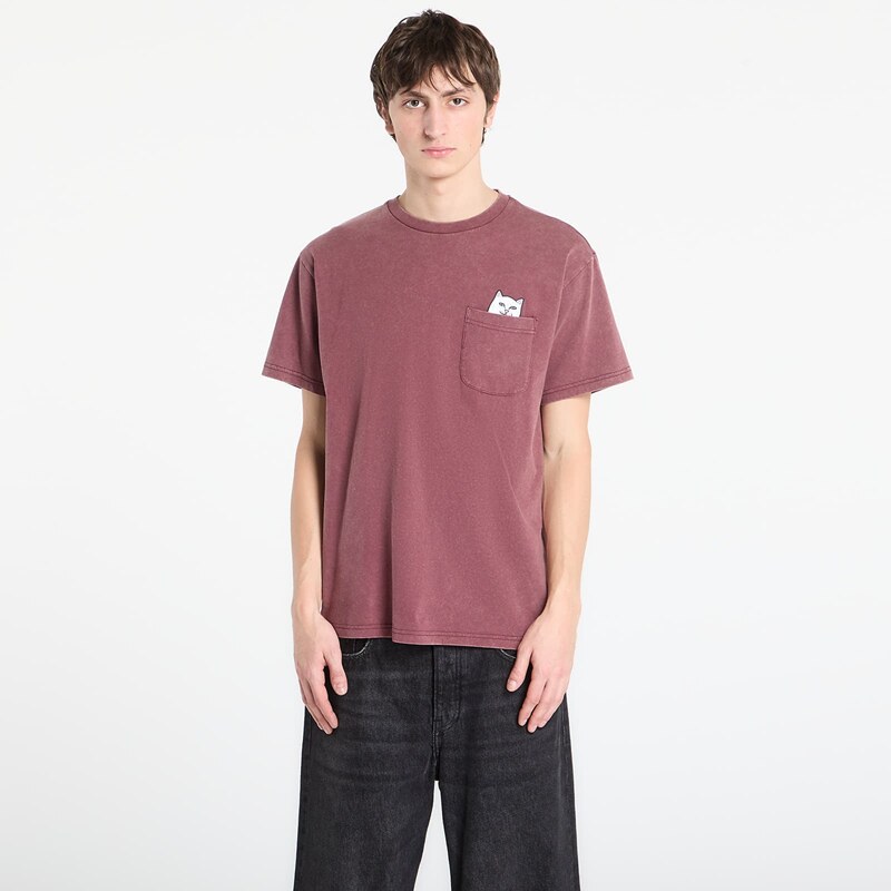 Tričko RIPNDIP Lord Nermal Pocket Tee Burgundy Vintage Wash L 66919093