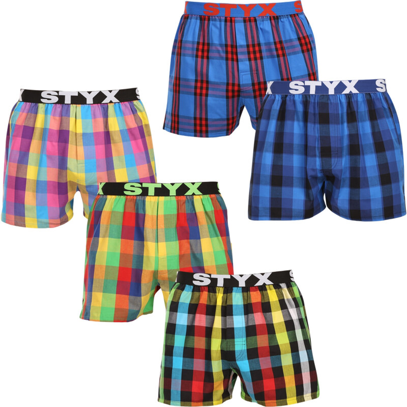 5PACK pánske trenky Styx športová guma viacfarebné (5B0112356) 66921602
