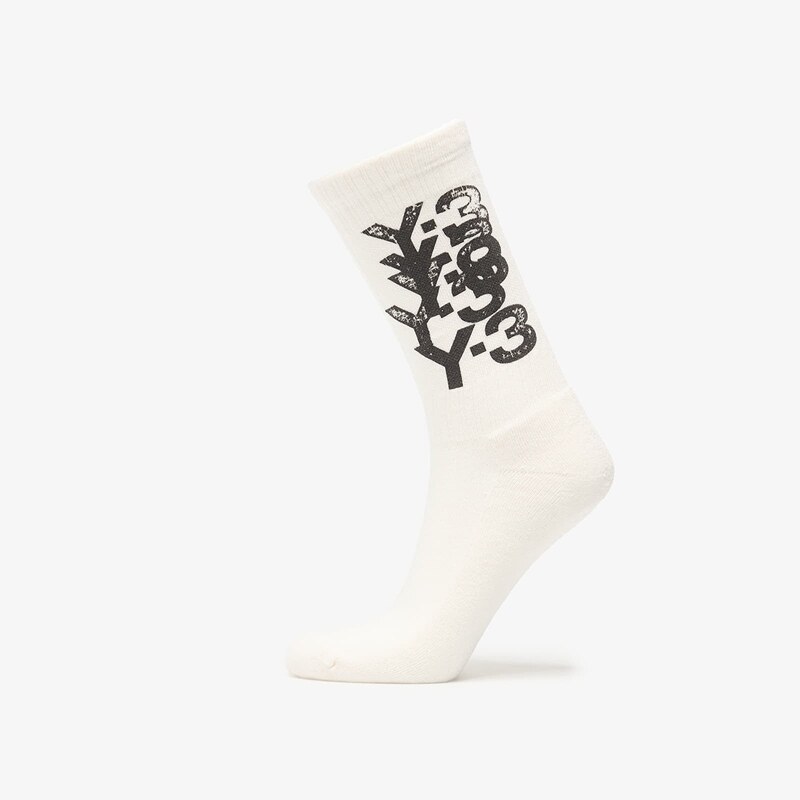 Ponožky Y-3 Graphic Crew Socks Chalk White S 66924793