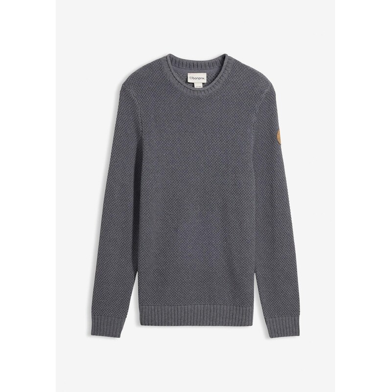 bonprix Pulóver s recyklovanou bavlnou, farba modrá 48918009