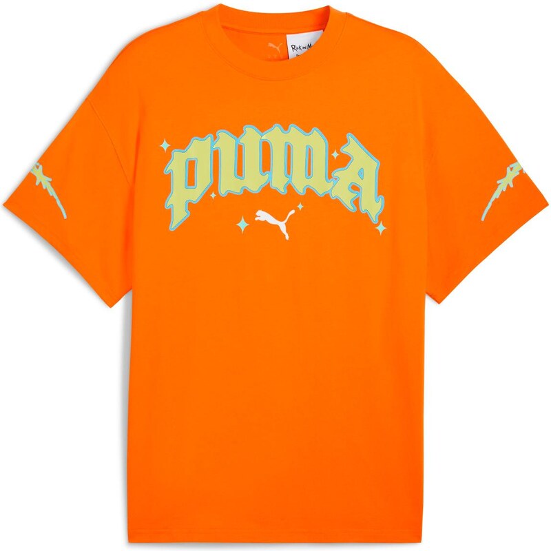 Puma Hoops x Rick and Morty Tee Rickie Orange - Pánske - Tričko Puma - 66926456