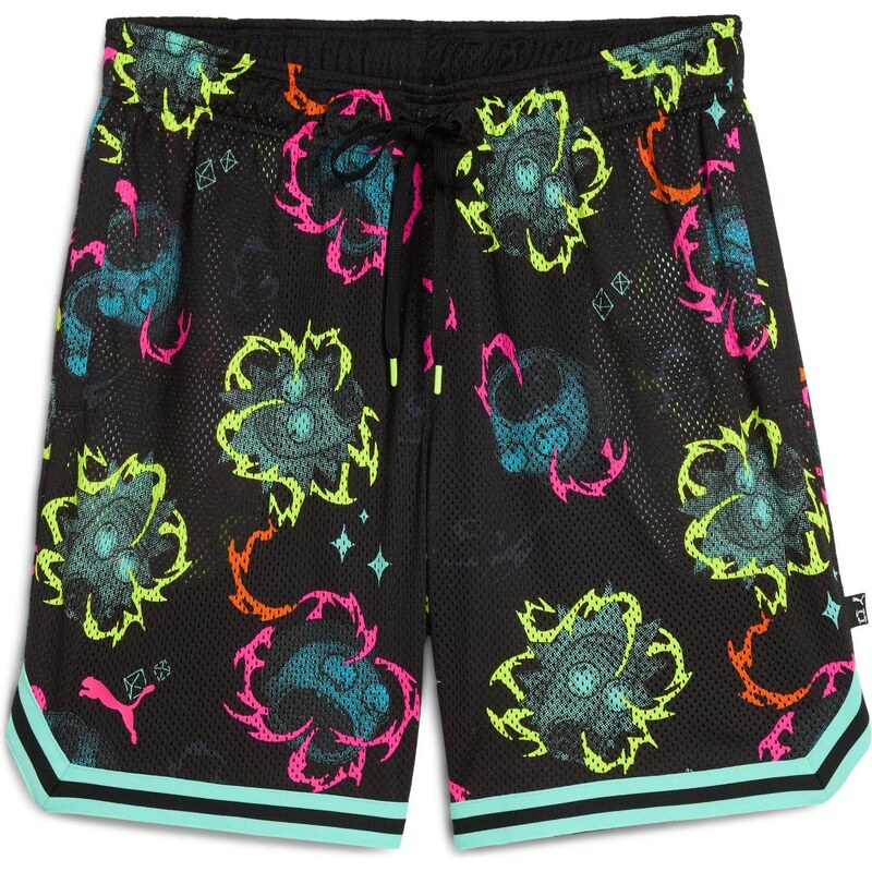 Puma Hoops x Rick and Morty Shorts - Pánske - Kraťasy Puma - Čierne - 66926457