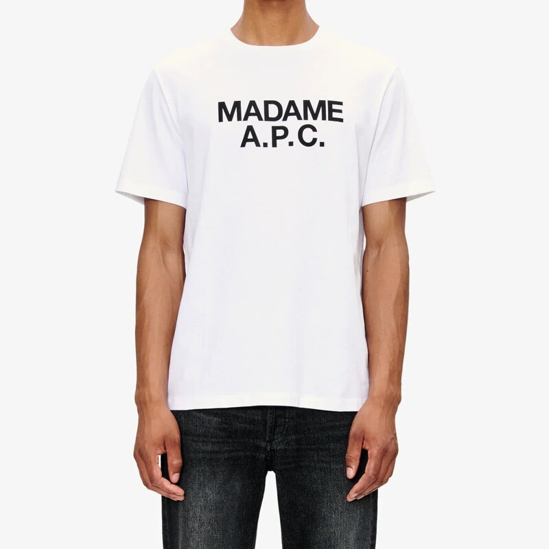 Tričko A.P.C. Madame T-Shirt UNISEX White XXL 66937035