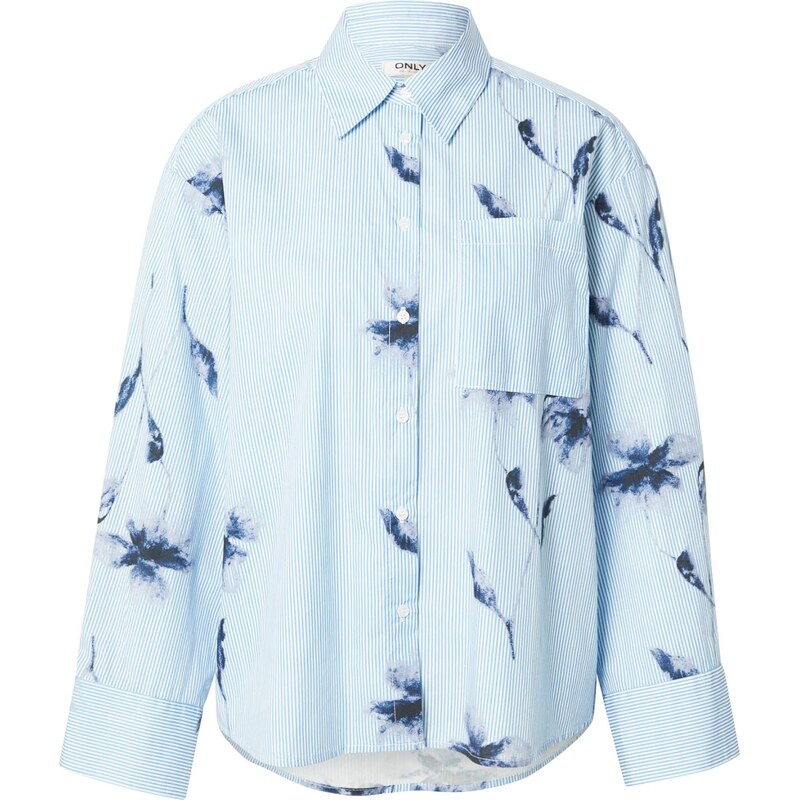 ONLY Blúzka ONLNANO modrá / svetlomodrá / biela 65895441