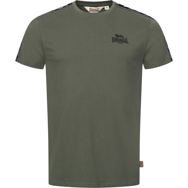 LONSDALE Tričko BRINDISTER tmavozelená / čierna 66930541