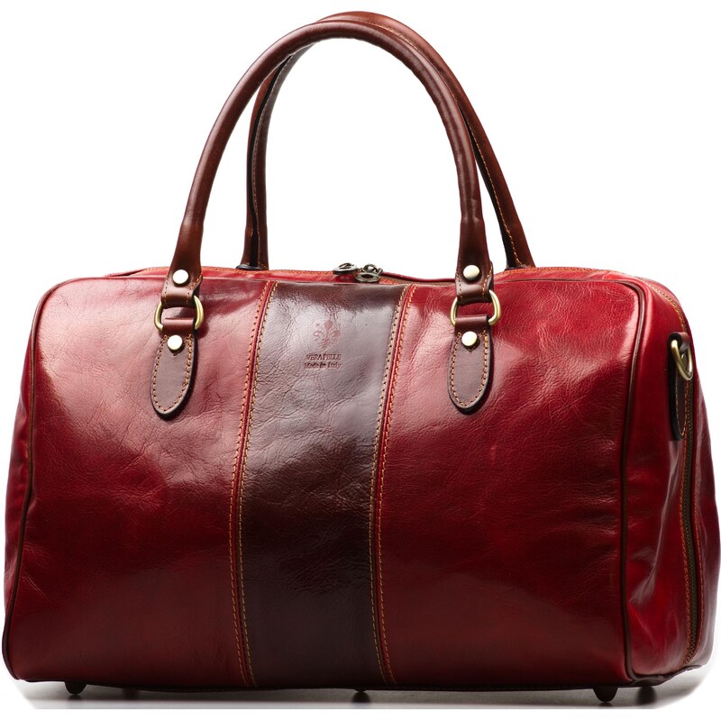 Blaire Kožená cestovná taška Tonny červená 64987488