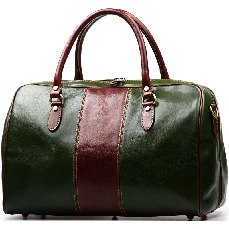 Blaire Kožená cestovná taška Tonny zelená 66532741