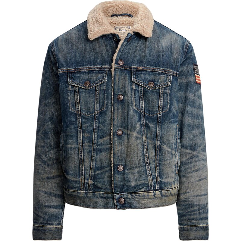 Polo Ralph Lauren Prechodná bunda béžová / modrá denim 60997918