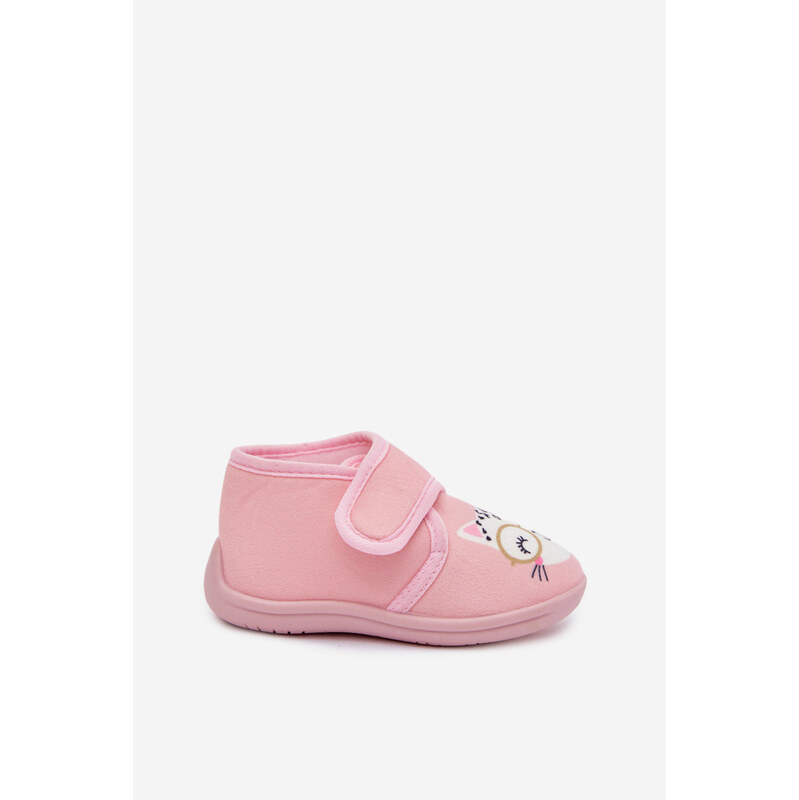 Boto Dětské bačkory na suchý zip růžové Katline 67261932