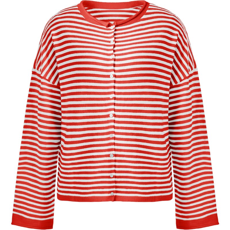 Imily Bela Kardigán červená / biela 66935661
