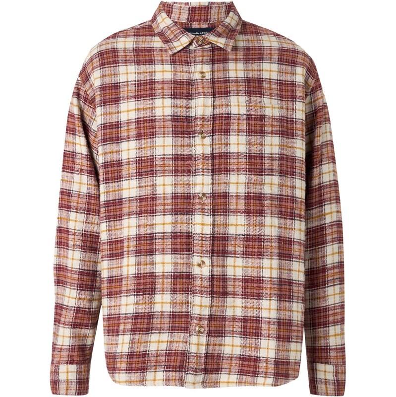 Abercrombie & Fitch Košeľa svetlobéžová / žltá / červená / 66935755