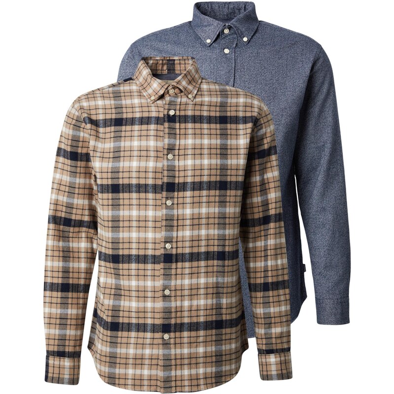 Jack & Jones Premium Košeľa JPRBLUBARKLEY béžová / námornícka modrá / 66935782