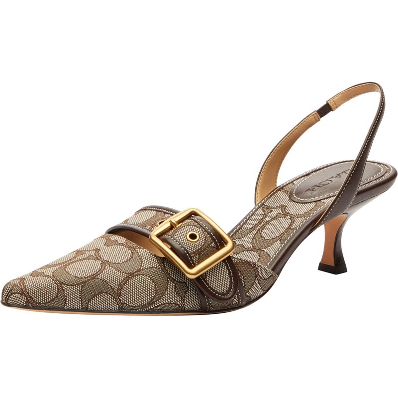 COACH Lodičky s otvorenou pätou Margot tmavohnedá / biela 66935797