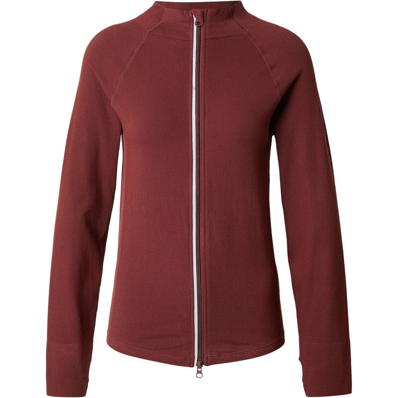 HRMN8 Športová mikina so zipsom SCUPLT striebornosivá / burgundská 66935865