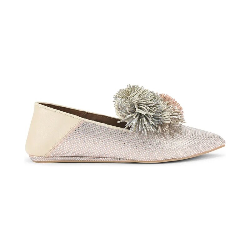 Semišové mokasíny Kurt Geiger London Pom Pom Point Slip On 66937474
