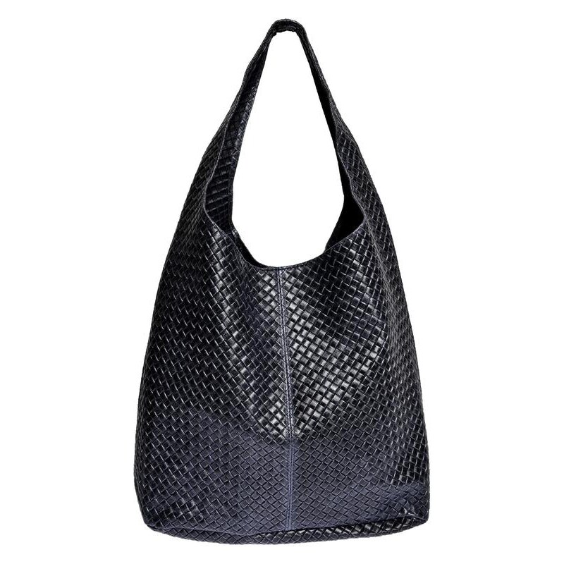 Luisa Vannini Dámska kožená kabelka Hobo LV 8151 Blu 66939204