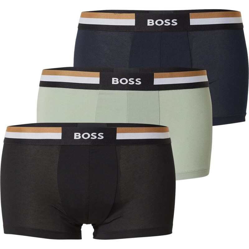 BOSS Boxerky Motion tmavomodrá / sépiová / pastelovo zelená / čierna 66943170