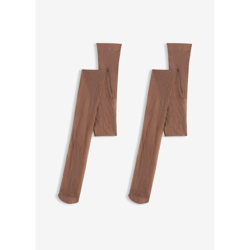 bonprix Pančuchové nohavice (2 ks) 20den, farba hnedá 48374166