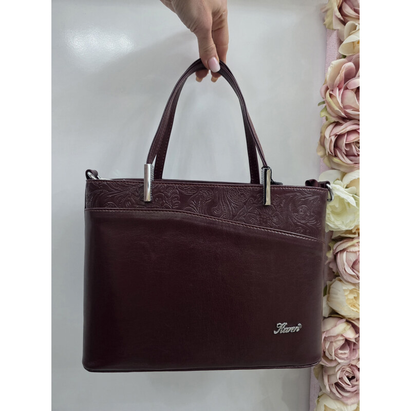 E-shop Katrins Fashion Bordová kabelka do ruky Karen
