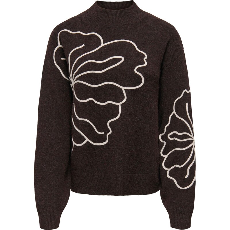 JDY Sveter JDYJella čokoládová / biela 66846793