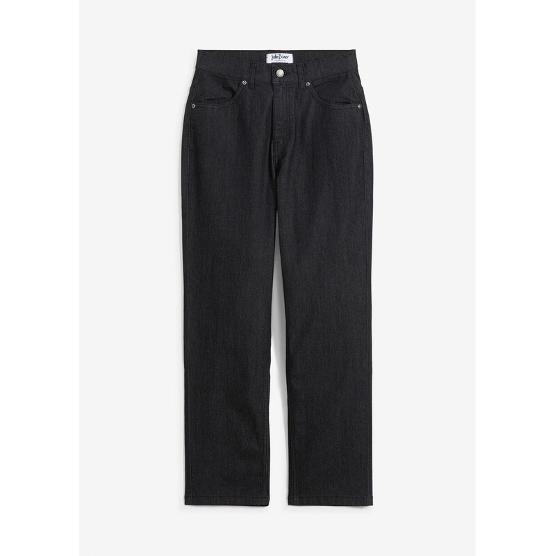 bonprix Džínsy Estra Loose Fit, rovné, prestaviteľný pás, farba šedá 56002819