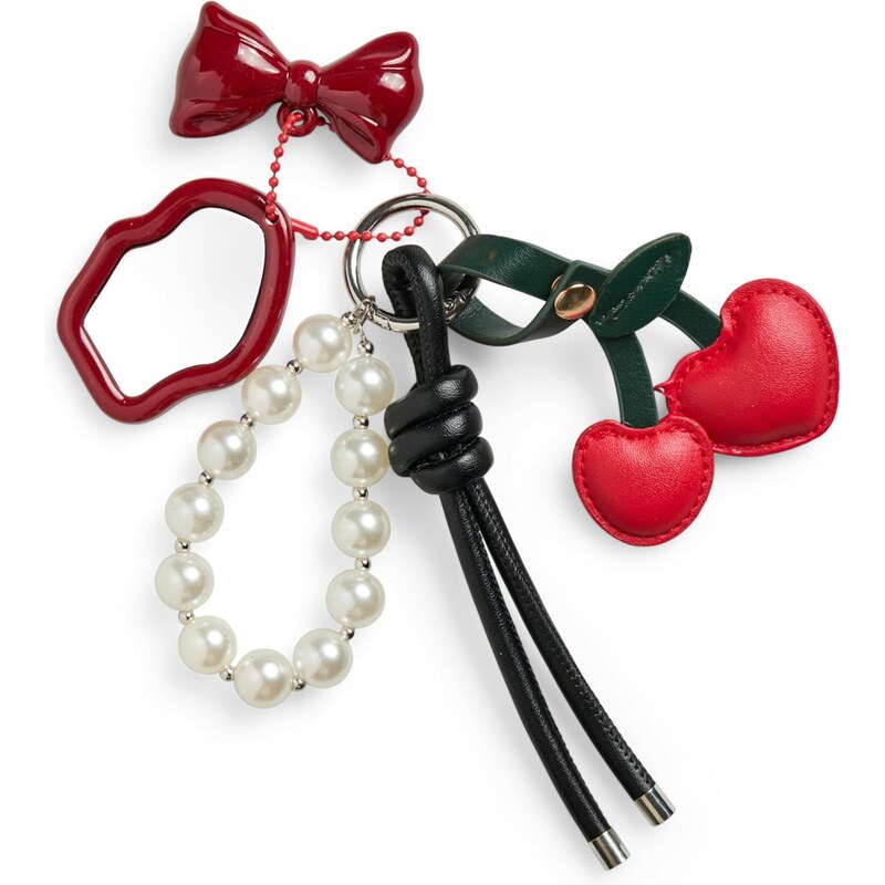 PIECES Prívesky na kľúče PCDRILLA tmavočervená / čierna / strieborná / 66945496