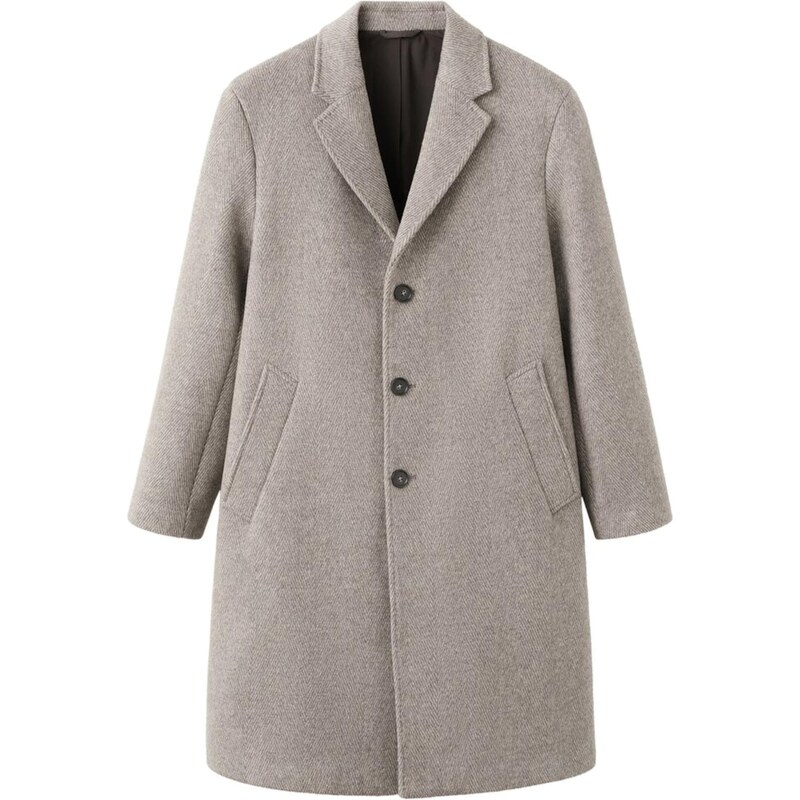 MANGO MAN Prechodný kabát Baldoria béžová / tmavobéžová 66945503